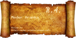 Meder Aranka névjegykártya